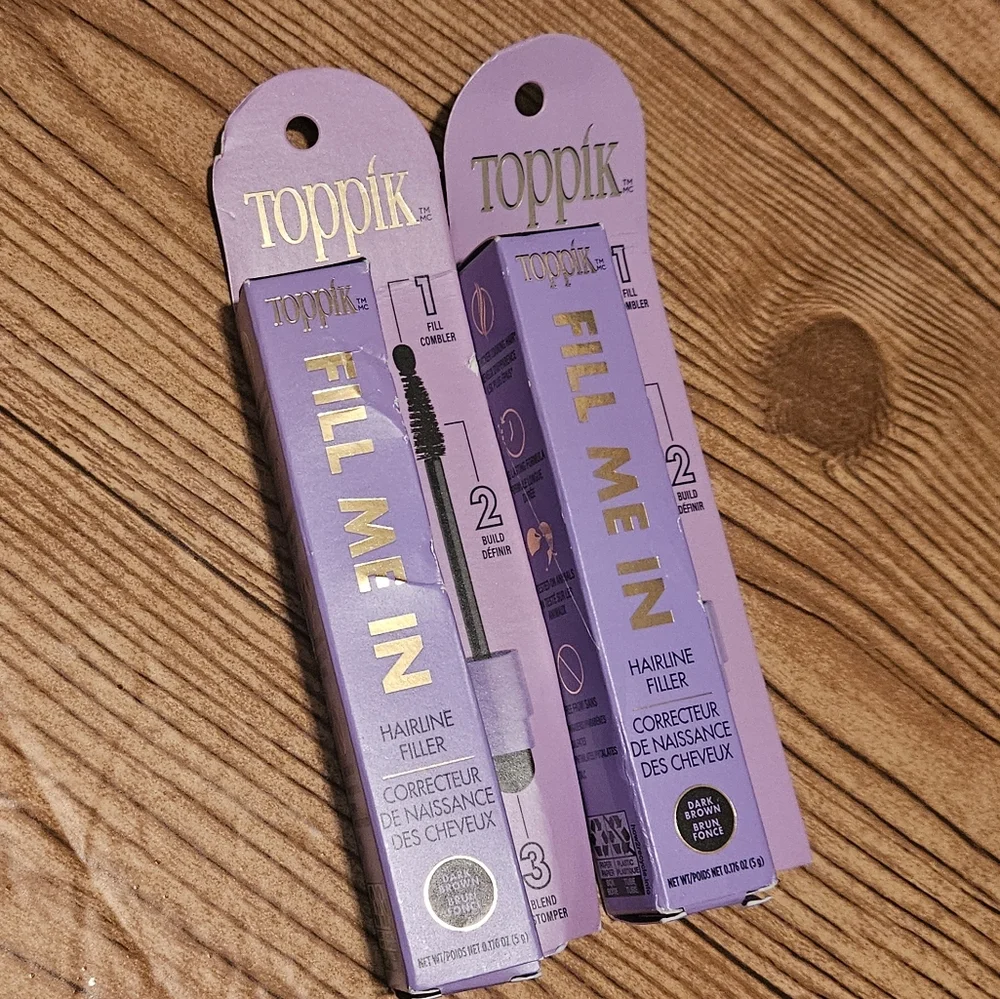 Toppik Hairline Filler Fill Build Blend Dark Brown (2) - Picture 2 of 9